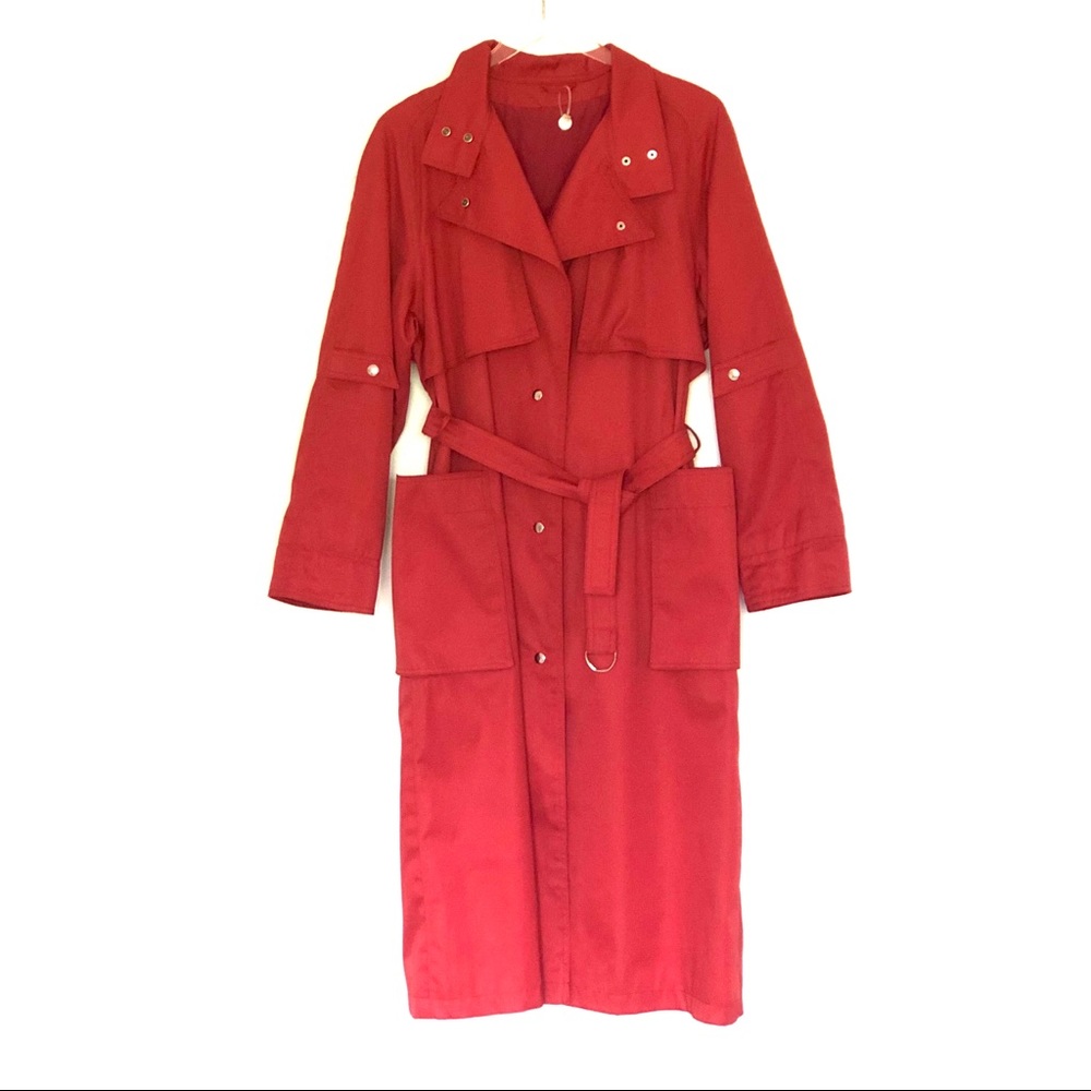 Vintage Pabia Burt Orange Midi Trench Coat
